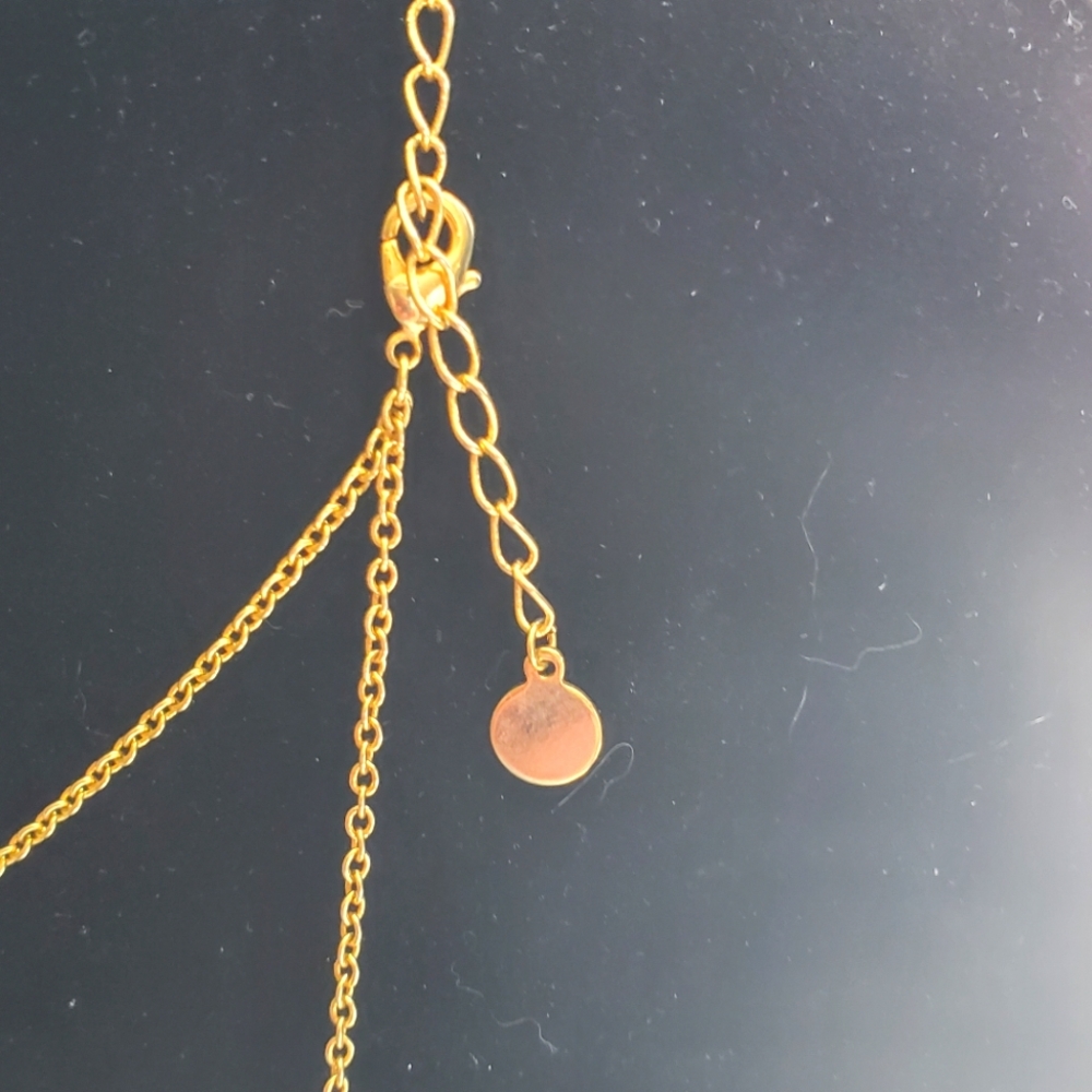 Two tiered gold necklace